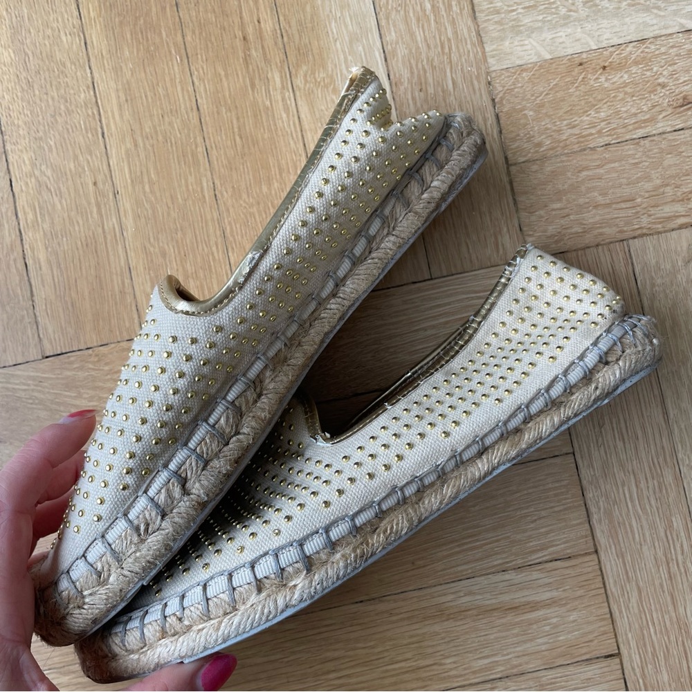 Tory Burch Gold Stud Espadrilles - Picture 7 of 7